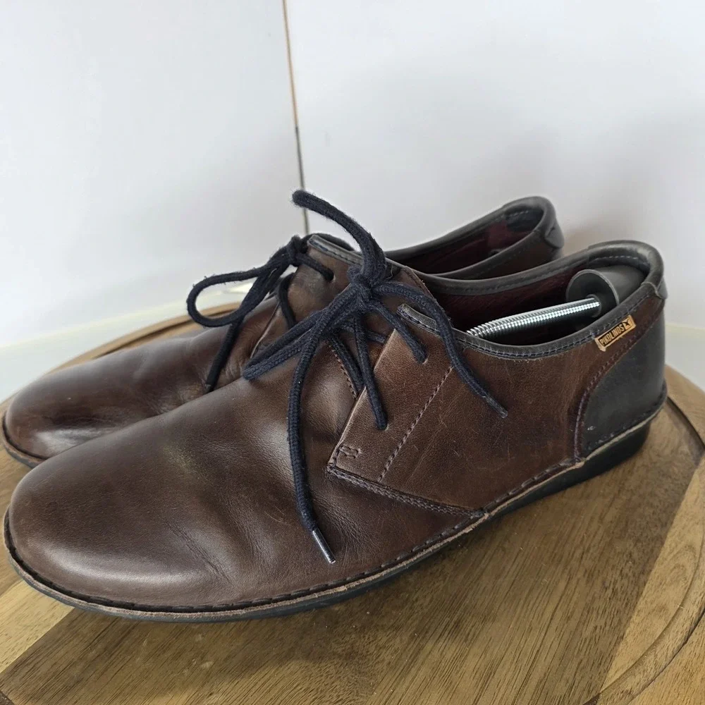 PIKOLINOS SANTIAGO BROWN LEATHER DRESS‎ OXFORDS SHOES US MENS SZ 13 M EU 46